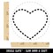 Heart Dashed Love Outline Self-Inking Rubber Stamp for Stamping Crafting Planners